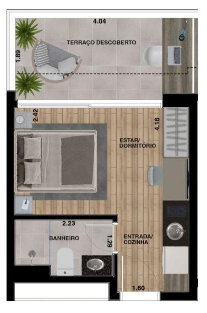 Apartamento, 1 quarto, 21 m² - Foto 16