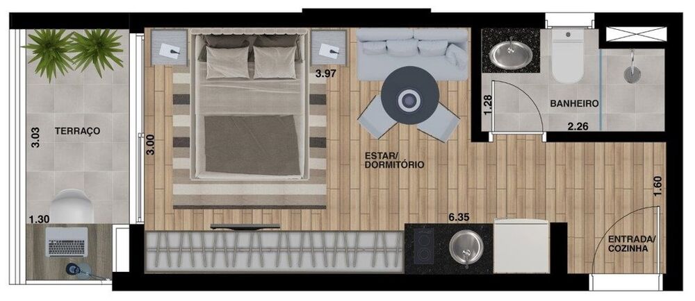 Apartamento, 1 quarto, 21 m² - Foto 35