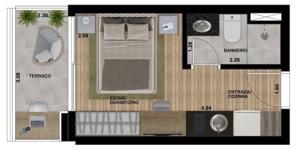 Apartamento, 1 quarto, 21 m² - Foto 34