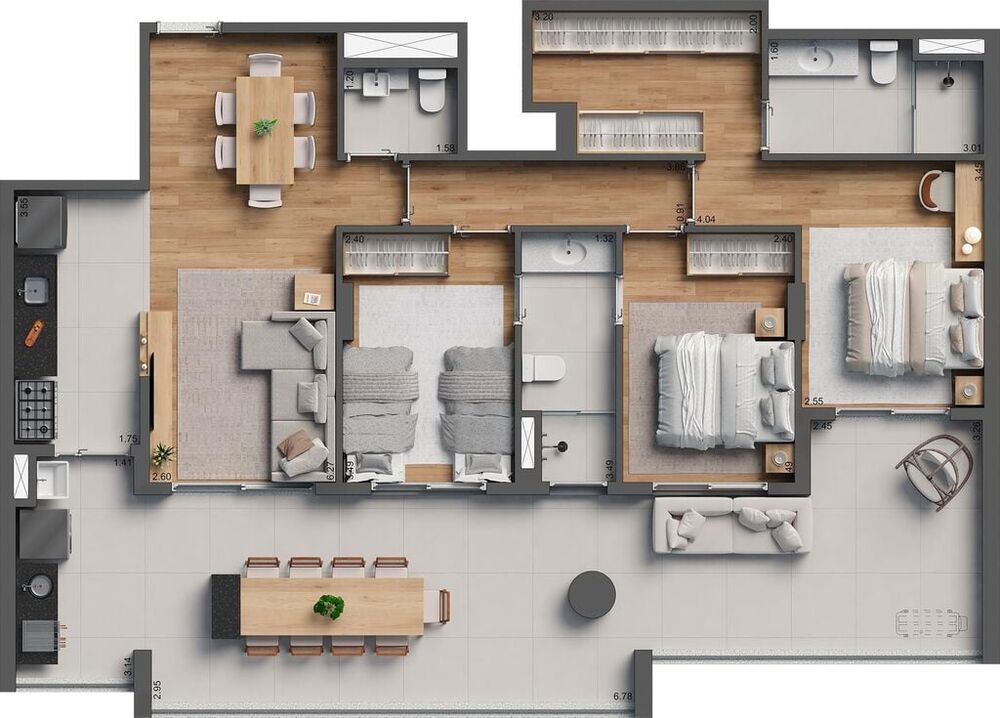 Apartamento à venda com 3 quartos, 137m² - Foto 12