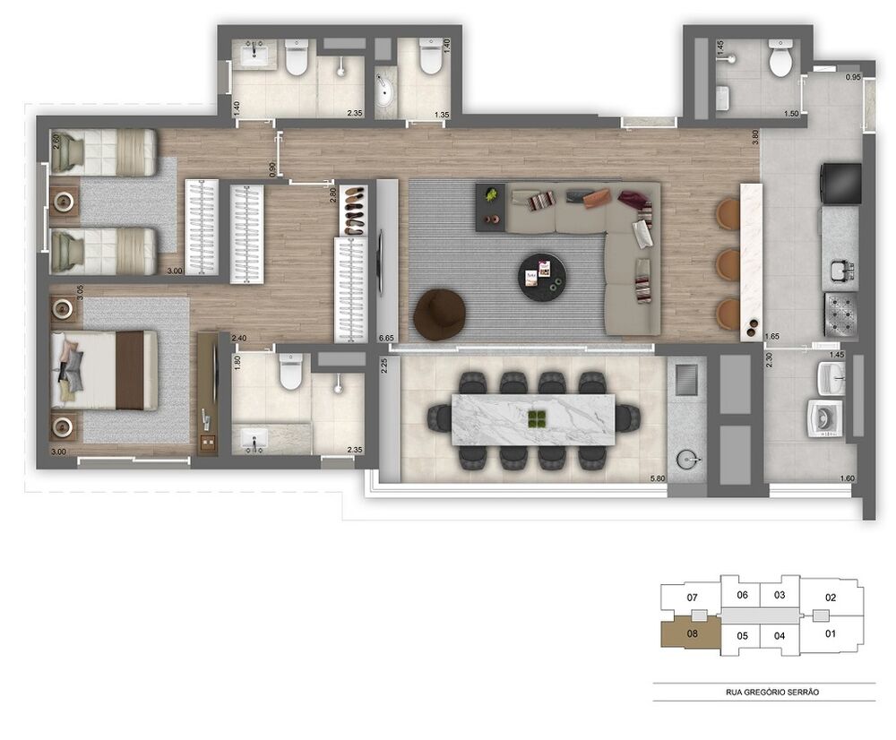 Apartamento, 3 quartos, 131 m² - Foto 5