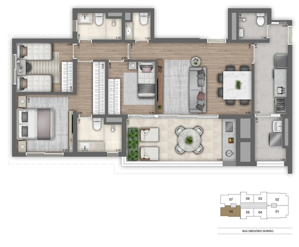Apartamento, 3 quartos, 131 m² - Foto 8
