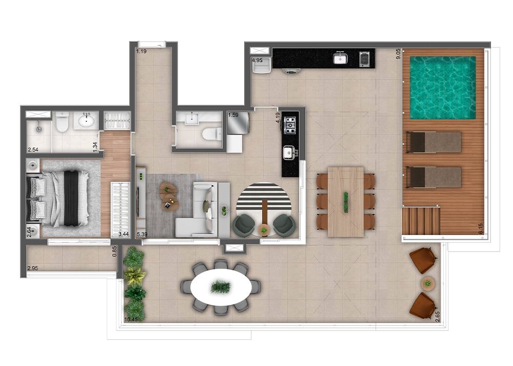 Cobertura, 1 quarto, 125 m² - Foto 16