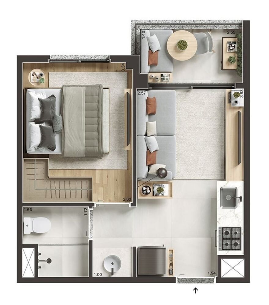 Apartamento, 2 quartos, 38 m² - Foto 3