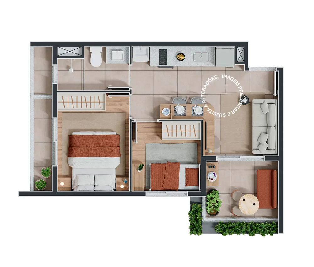 Apartamento, 1 quarto, 27 m² - Foto 5