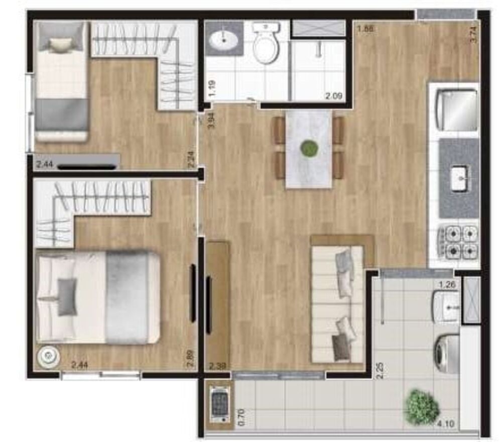 Apartamento, 1 quarto, 30 m² - Foto 19