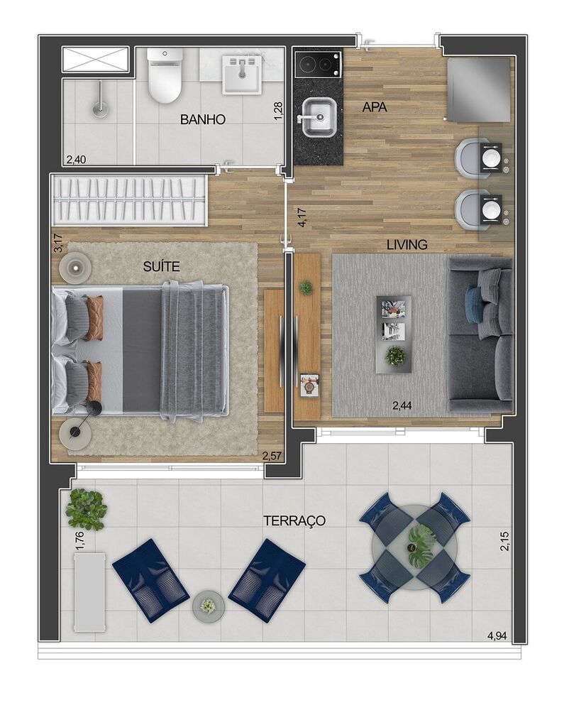 Apartamento, 1 quarto, 32 m² - Foto 4