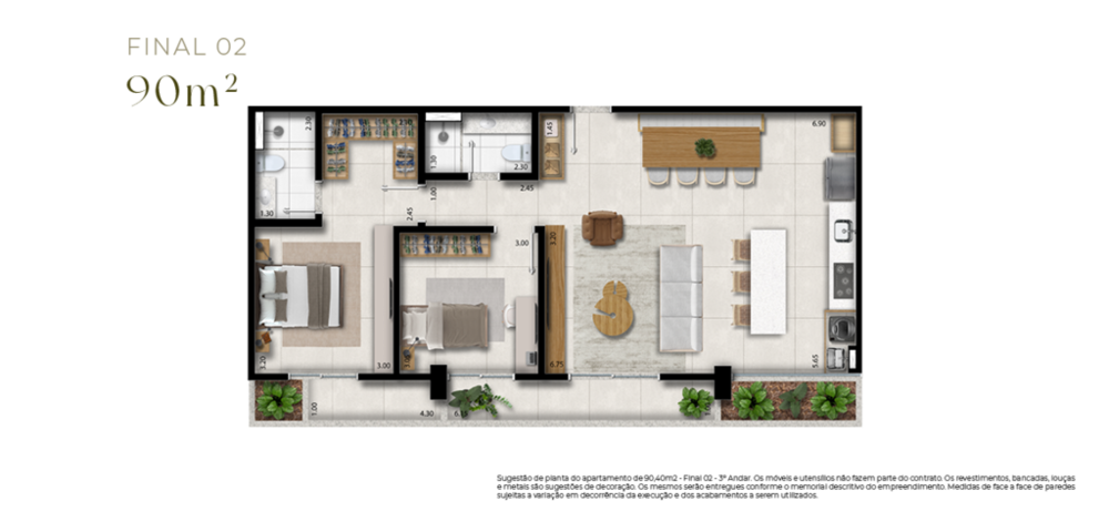 Apartamento, 2 quartos, 102 m² - Foto 9