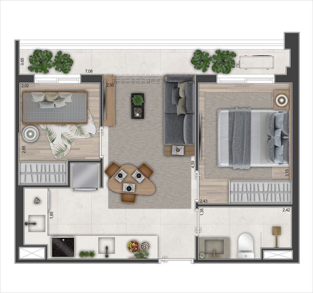 Apartamento, 1 quarto, 49 m² - Foto 40