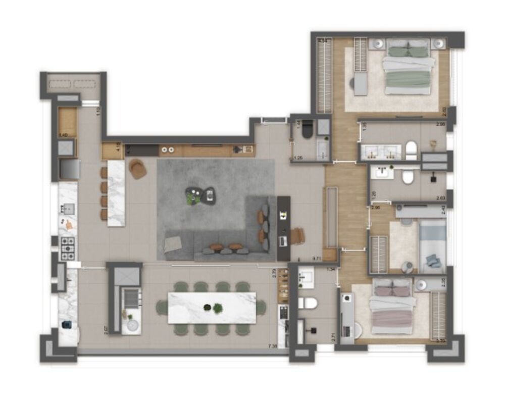 Apartamento, 4 quartos, 127 m² - Foto 3