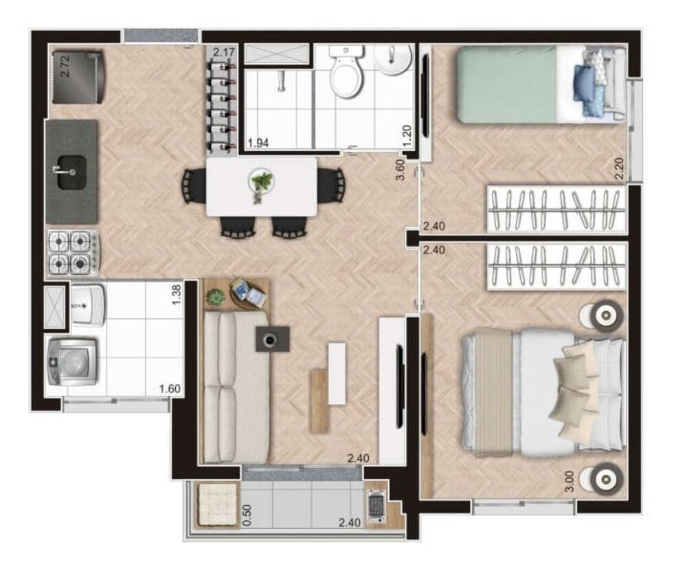 Apartamento, 2 quartos, 38 m² - Foto 24