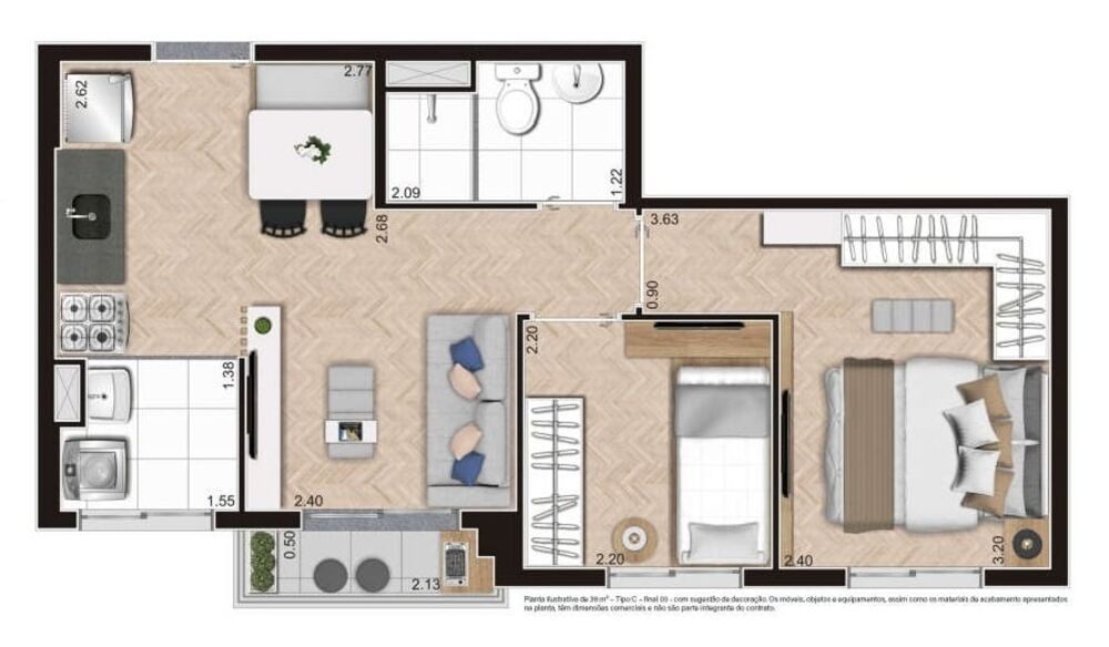 Apartamento, 2 quartos, 38 m² - Foto 25