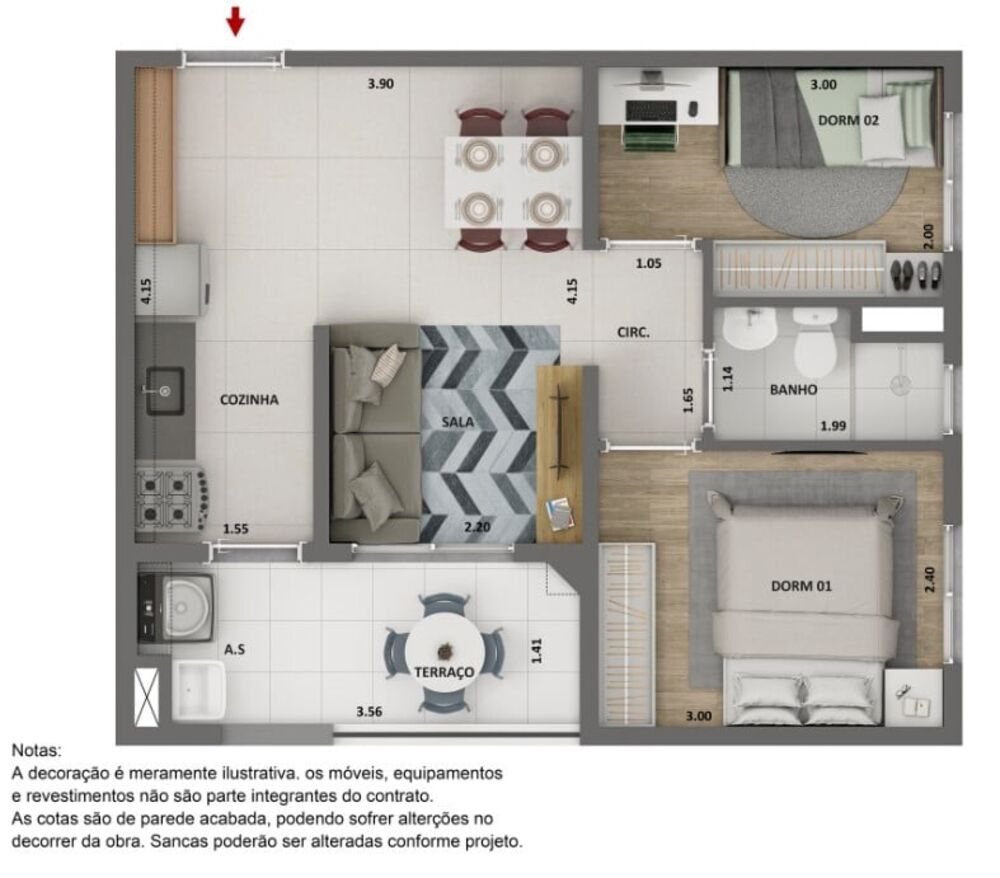 Apartamento, 2 quartos, 54 m² - Foto 12