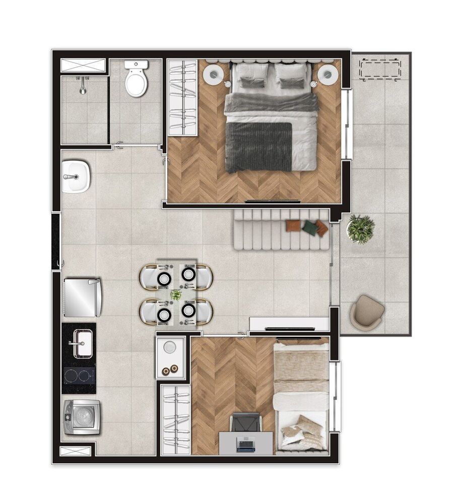 Apartamento, 2 quartos, 37 m² - Foto 5