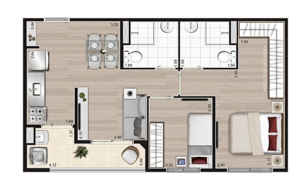 Apartamento, 2 quartos, 47 m² - Foto 24