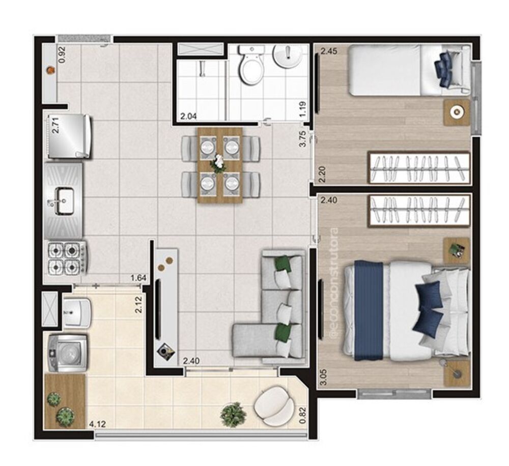 Apartamento, 2 quartos, 47 m² - Foto 19