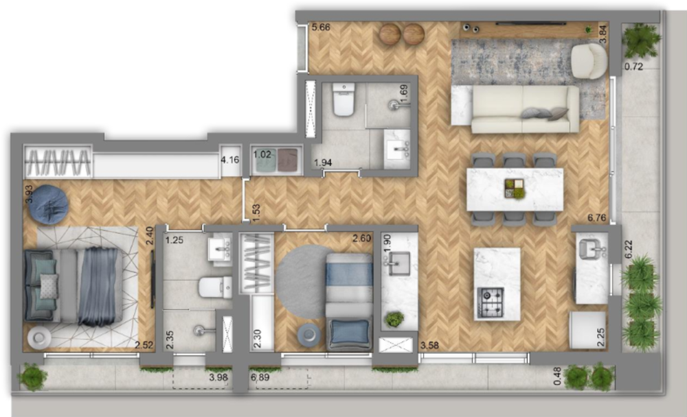 Apartamento à venda com 1 quarto, 41m² - Foto 6