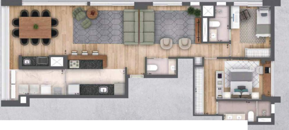 Cobertura, 3 quartos, 211 m² - Foto 7