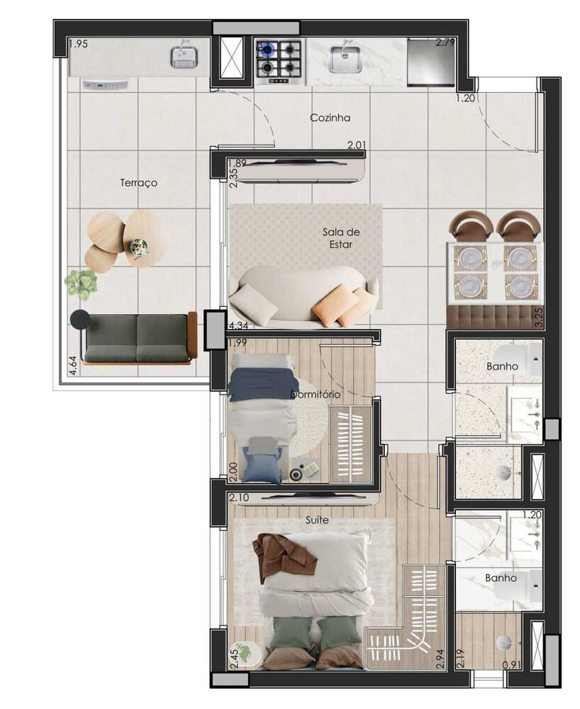 Apartamento à venda com 2 quartos, 51m² - Foto 7