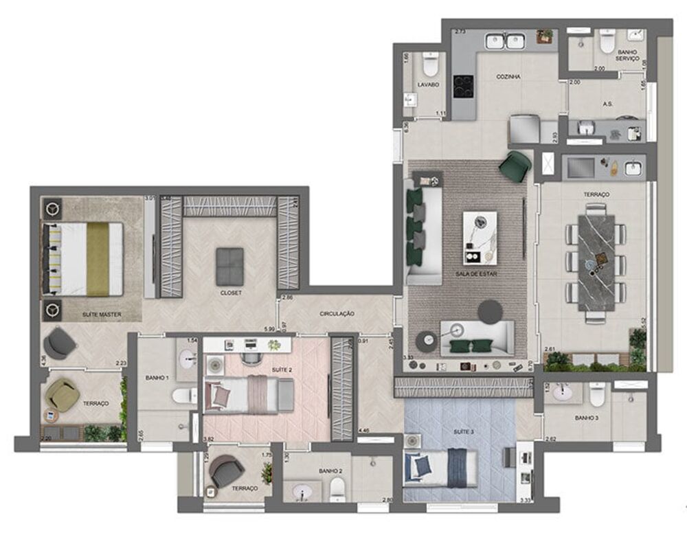 Apartamento, 3 quartos, 140 m² - Foto 2