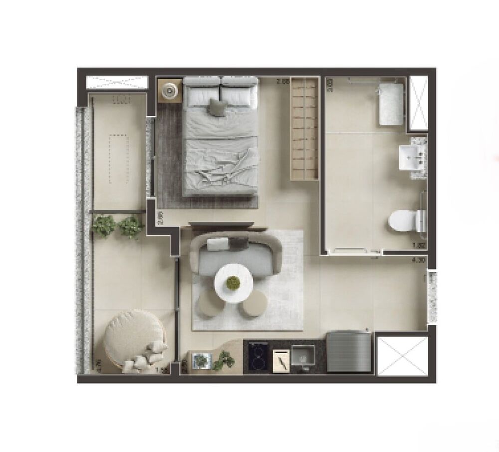 Apartamento, 1 quarto, 30 m² - Foto 15