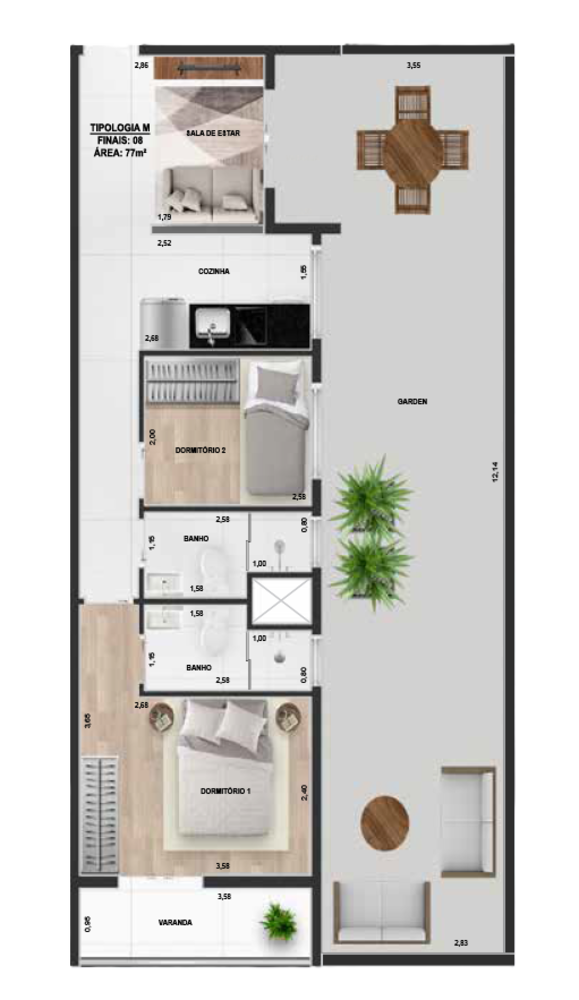 Apartamento, 1 quarto, 30 m² - Foto 9