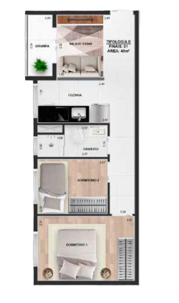 Apartamento, 1 quarto, 30 m² - Foto 12