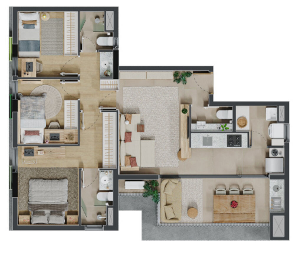 Apartamento à venda com 3 quartos, 79m² - Foto 31