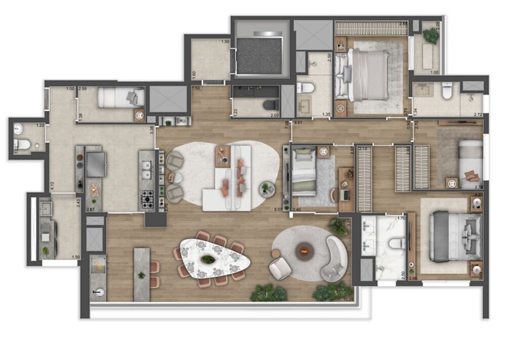 Apartamento, 4 quartos, 217 m² - Foto 6