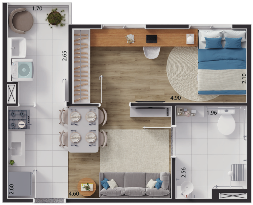 Apartamento, 2 quartos, 33 m² - Foto 11