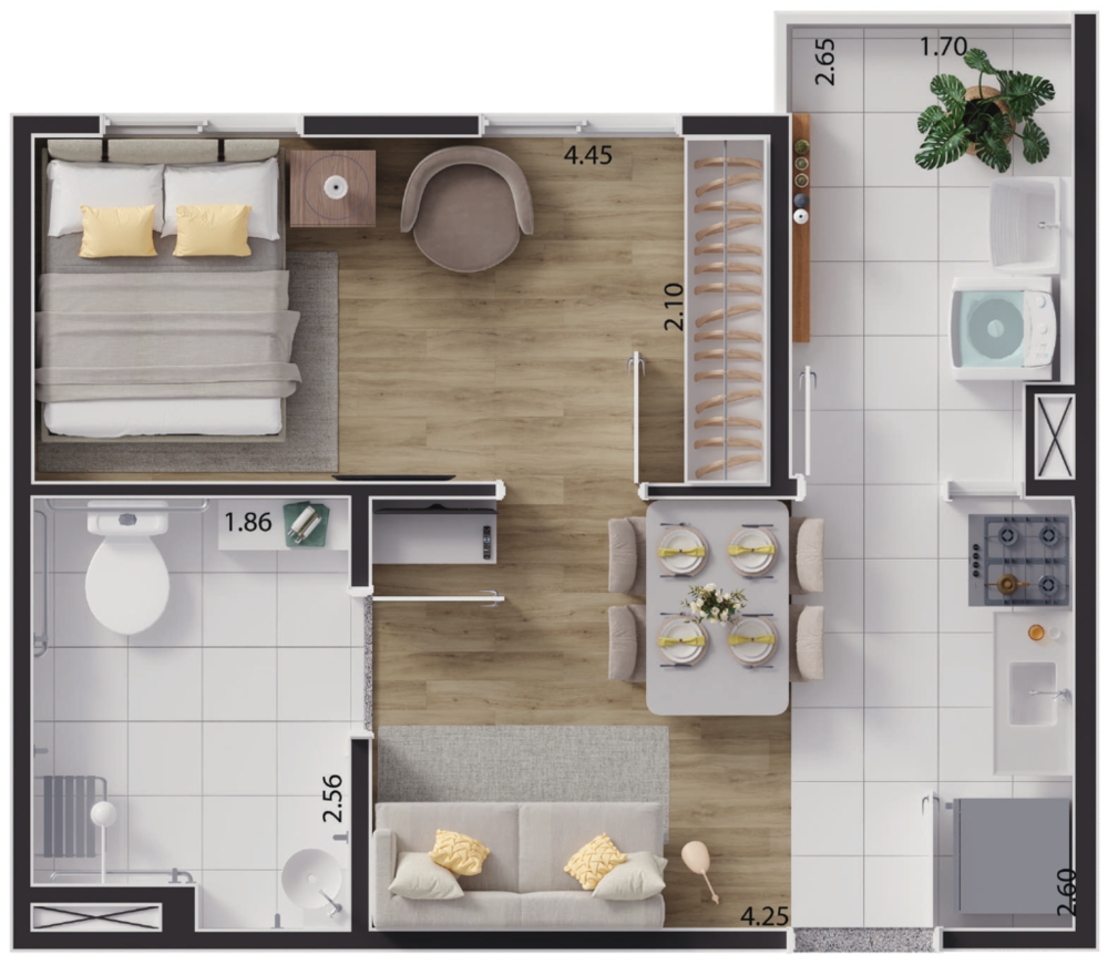 Apartamento, 2 quartos, 33 m² - Foto 16
