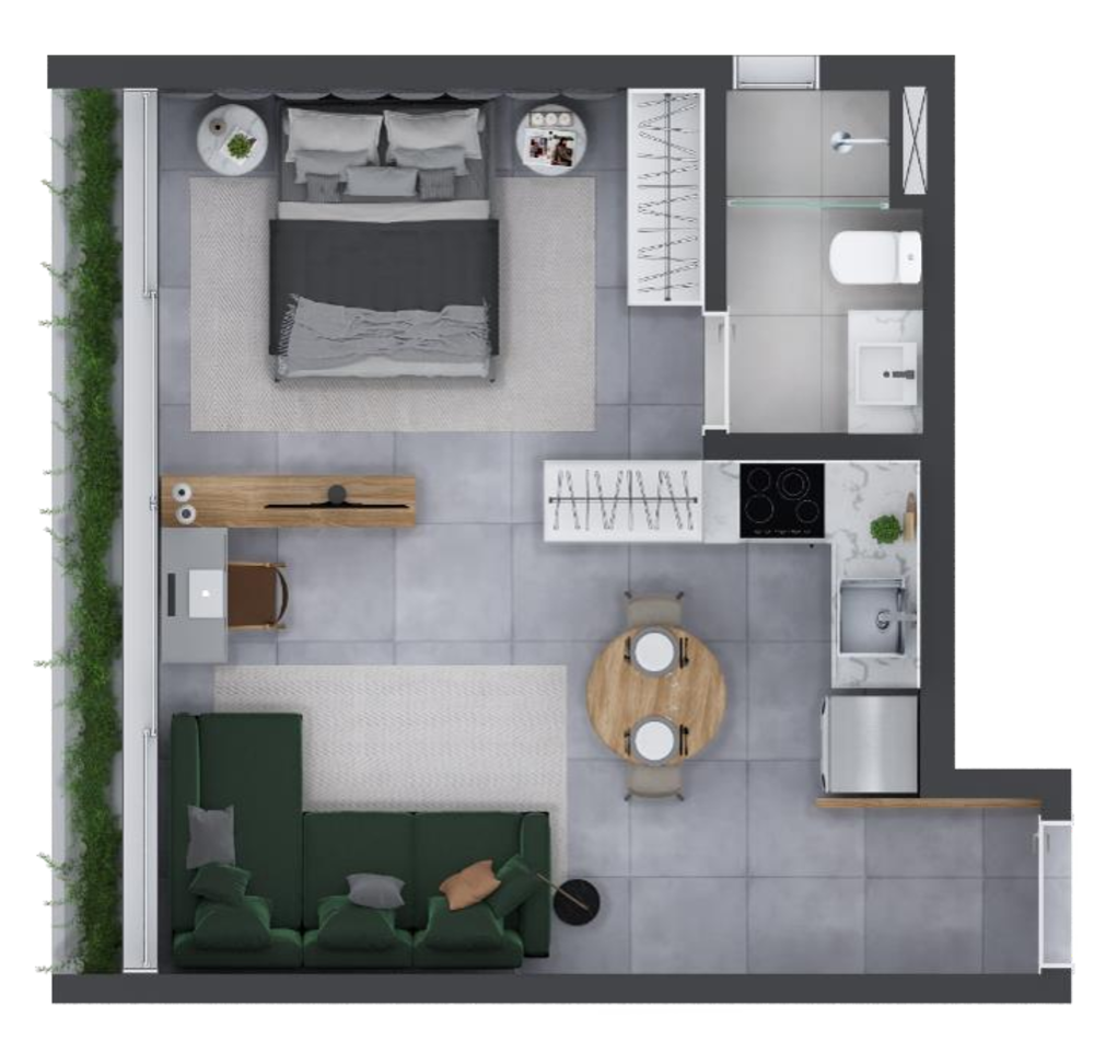 Apartamento, 1 quarto, 53 m² - Foto 8