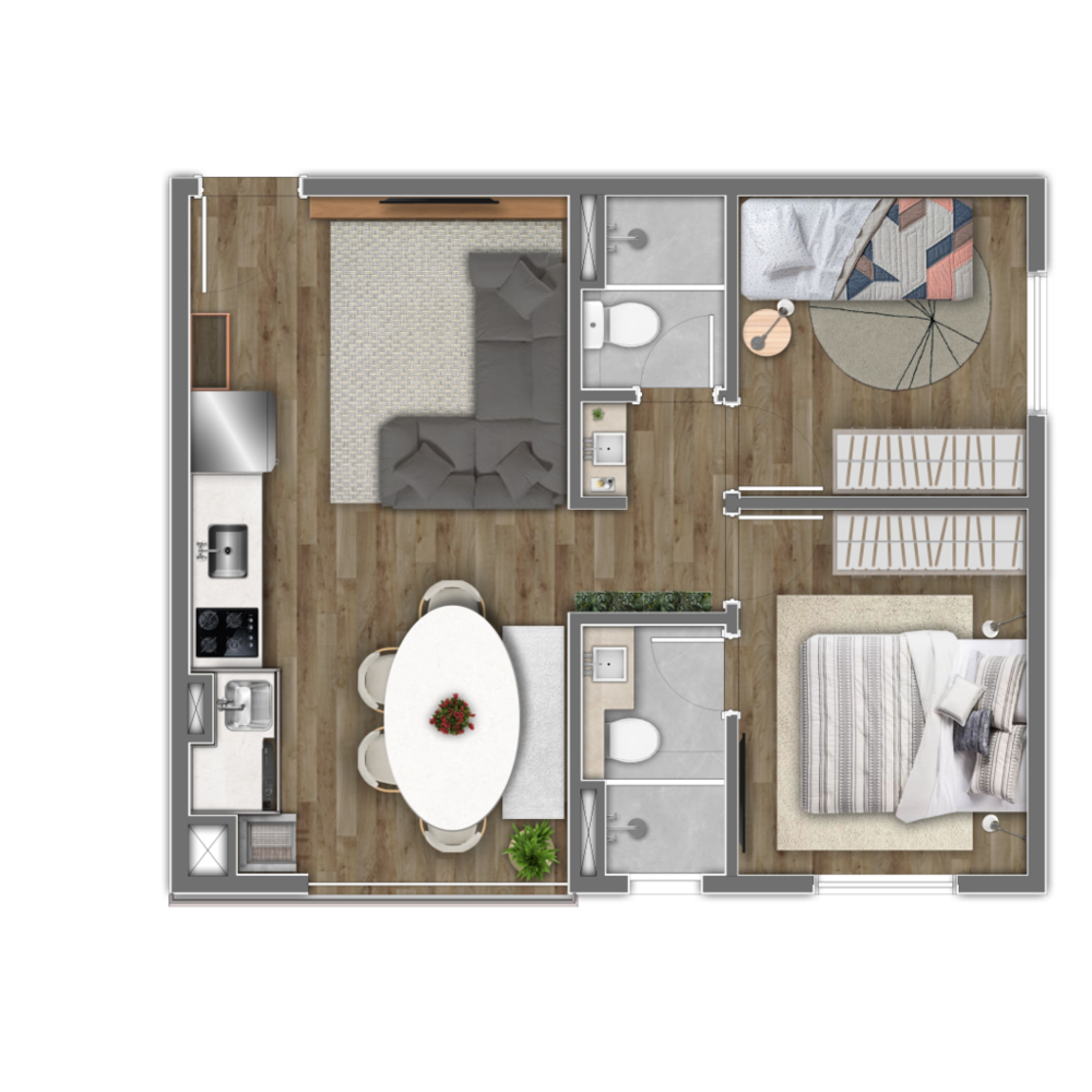 Apartamento à venda com 2 quartos, 40m² - Foto 4