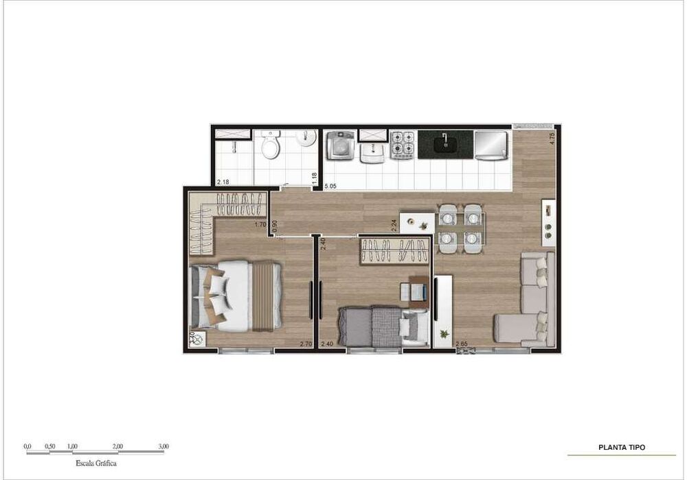Apartamento, 2 quartos, 40 m² - Foto 11
