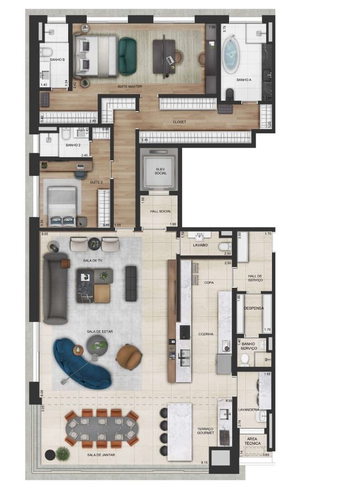 Apartamento, 3 quartos, 230 m² - Foto 9