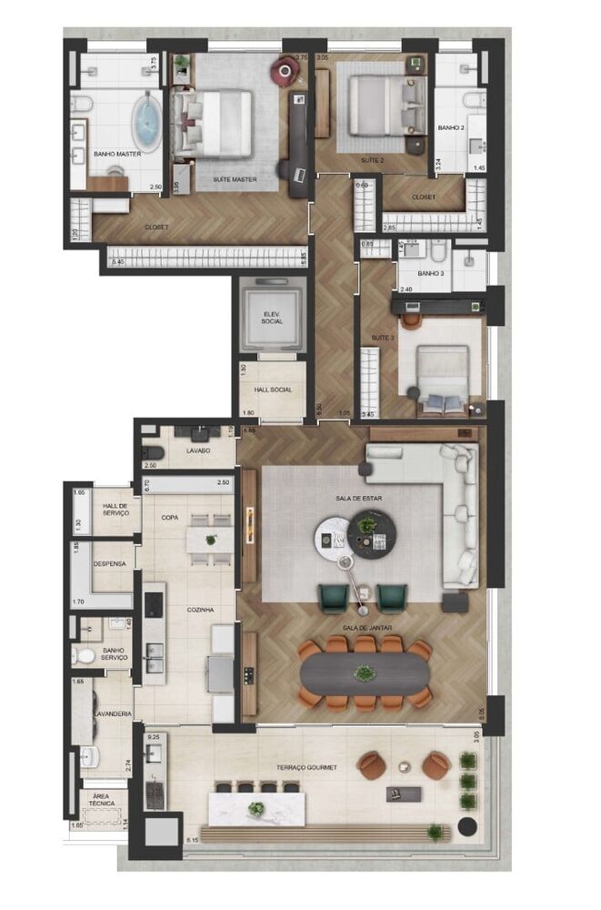 Apartamento, 3 quartos, 230 m² - Foto 14