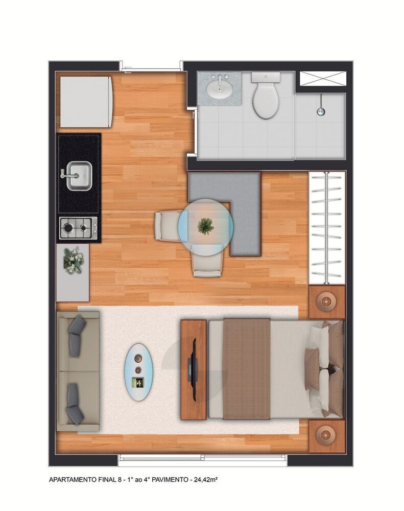 Apartamento, 1 quarto, 30 m² - Foto 21