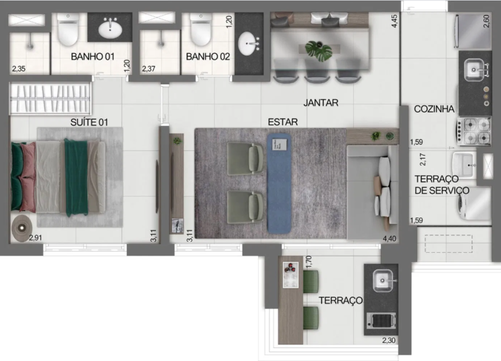 Apartamento, 2 quartos, 54 m² - Foto 26