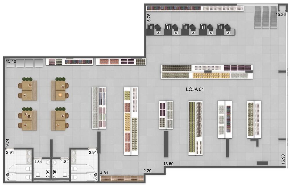 Loja-Salão, 497 m² - Foto 2