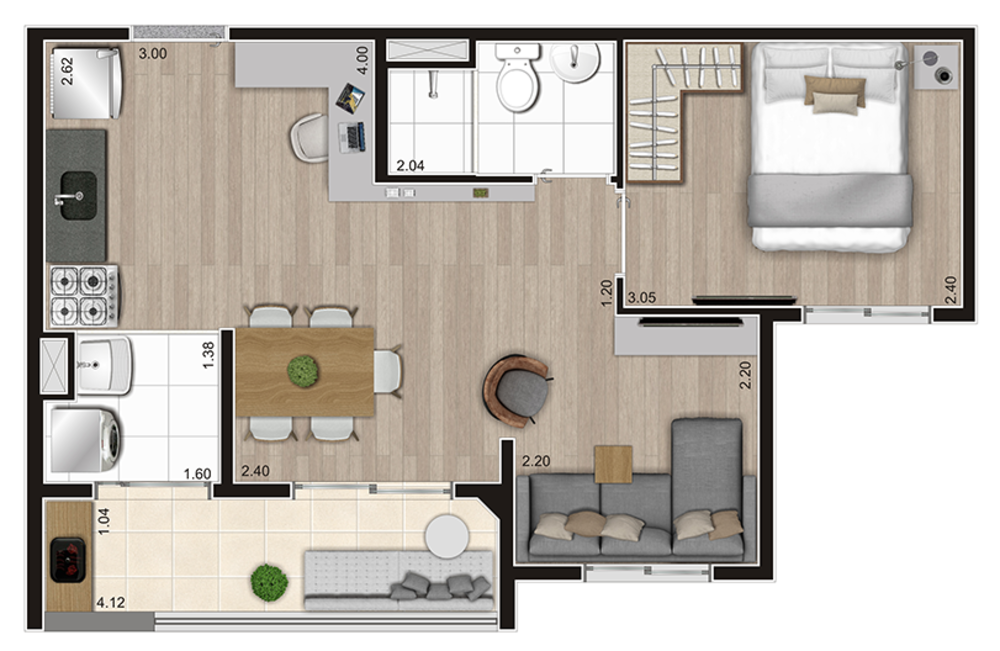 Apartamento, 2 quartos, 37 m² - Foto 5