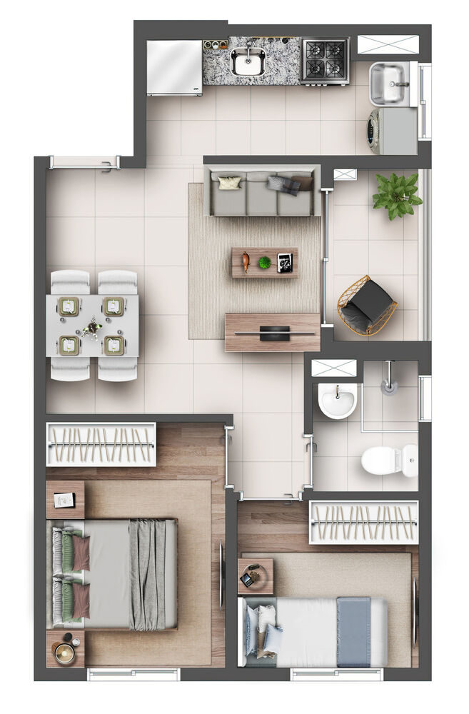 Apartamento, 2 quartos, 39 m² - Foto 7