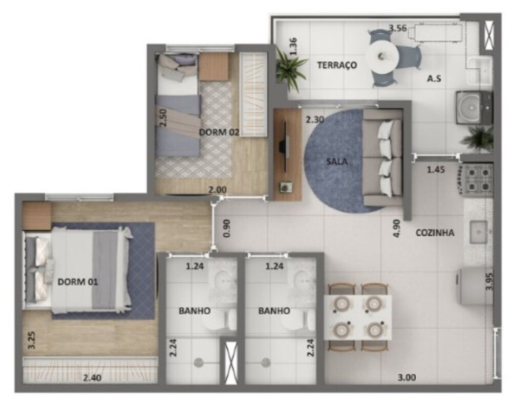 Apartamento, 2 quartos, 34 m² - Foto 19