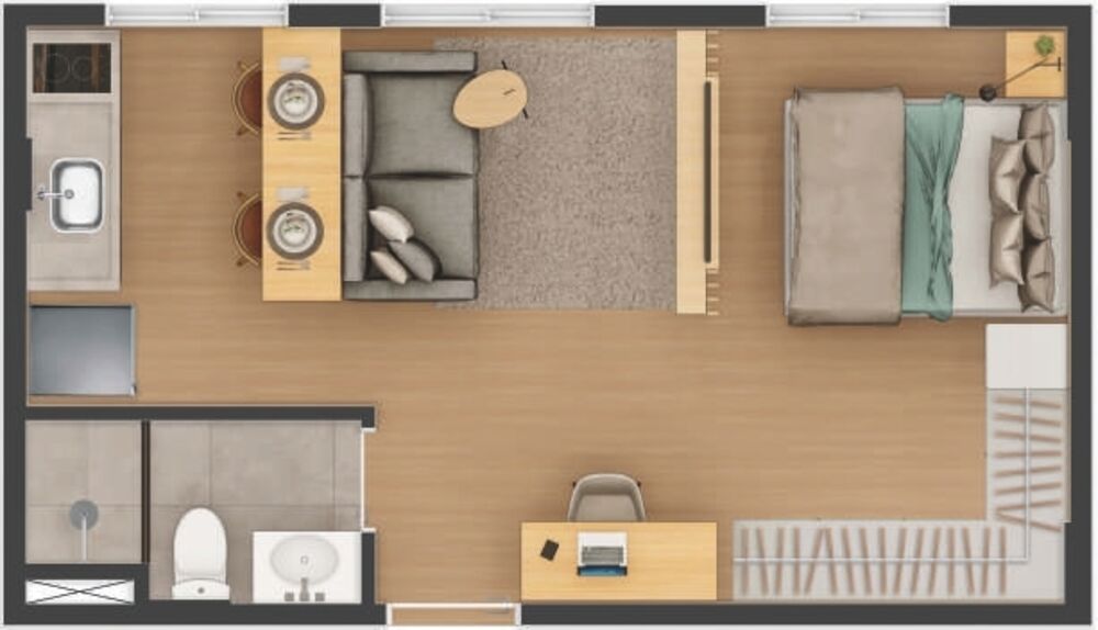 Apartamento, 2 quartos, 33 m² - Foto 7