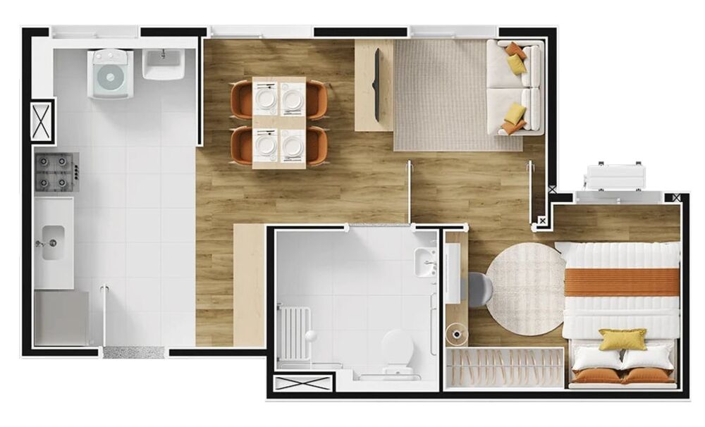 Apartamento, 1 quarto, 35 m² - Foto 8