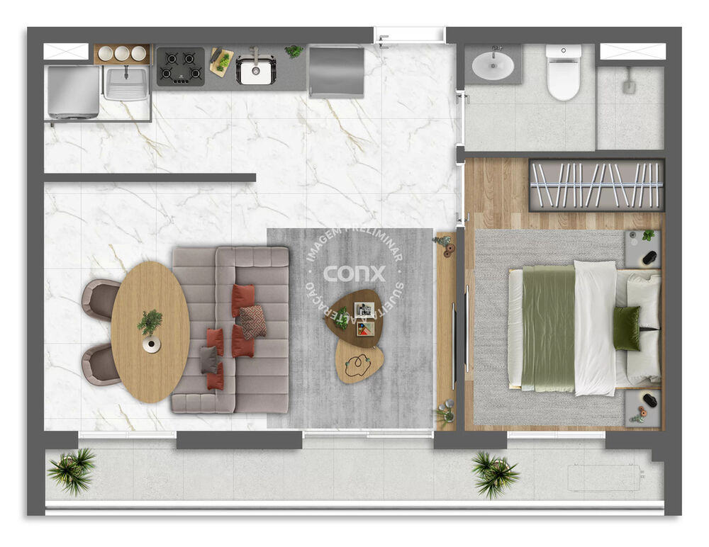 Apartamento, 2 quartos, 44 m² - Foto 2