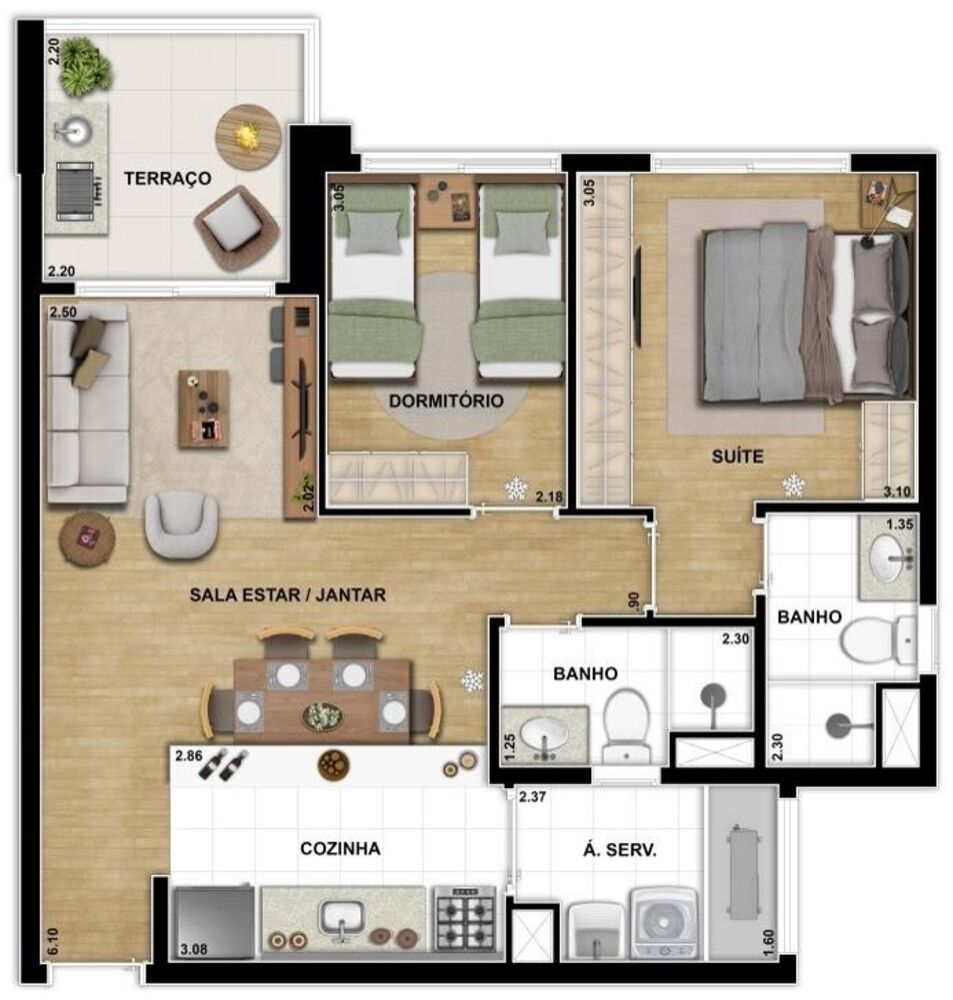 Apartamento, 3 quartos, 86 m² - Foto 4