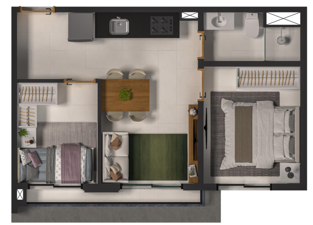 Apartamento, 2 quartos, 34 m² - Foto 10