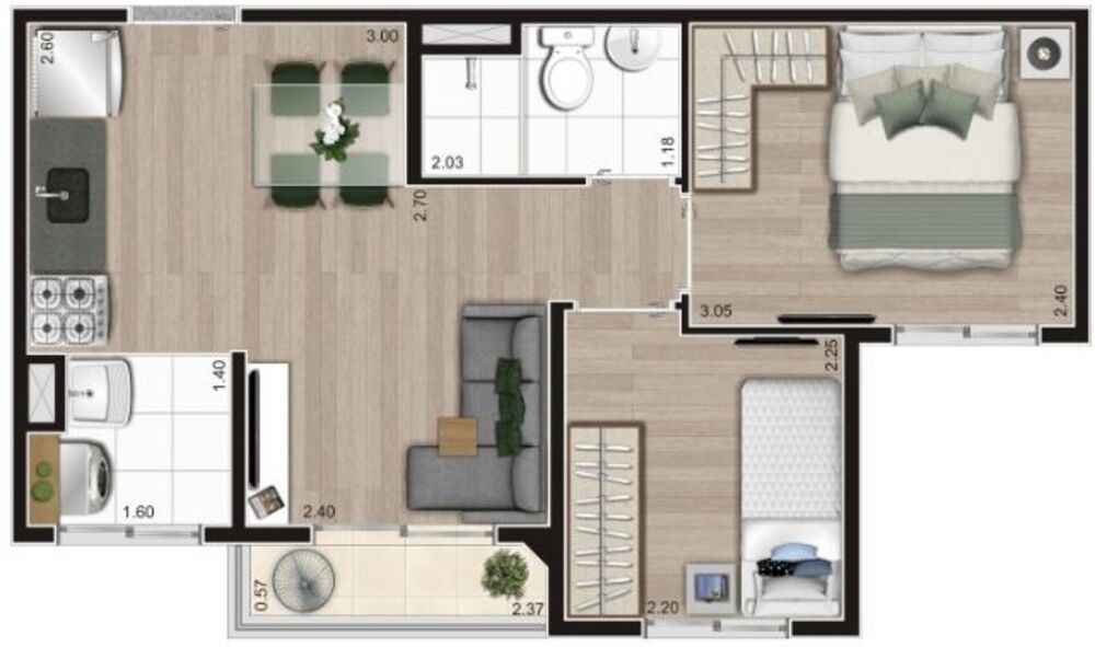 Apartamento, 2 quartos, 37 m² - Foto 17
