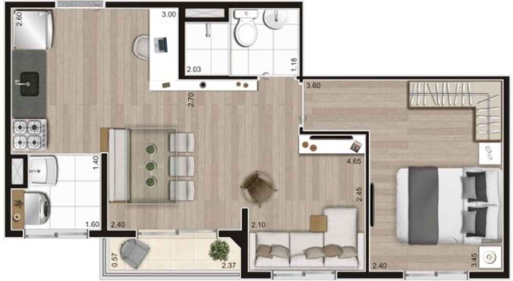 Apartamento, 2 quartos, 37 m² - Foto 19