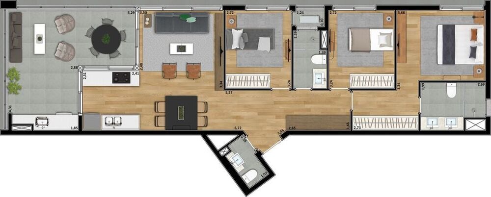 Apartamento, 3 quartos, 125 m² - Foto 9